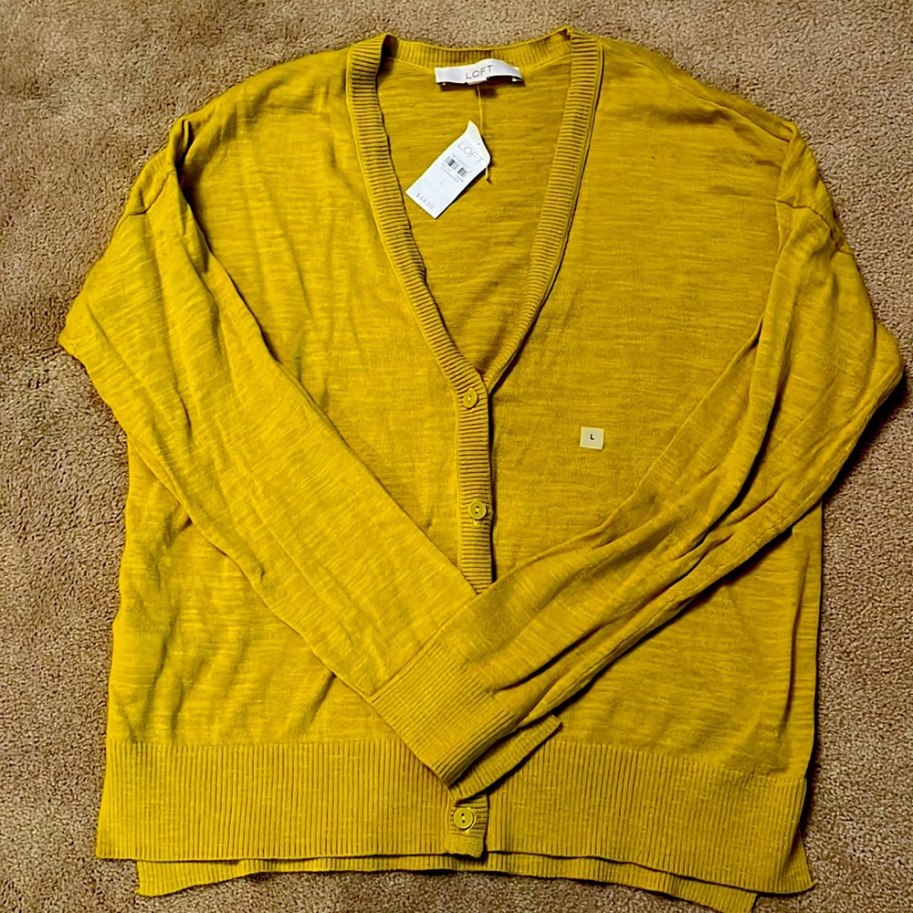 LOFT NWT button down light sweater